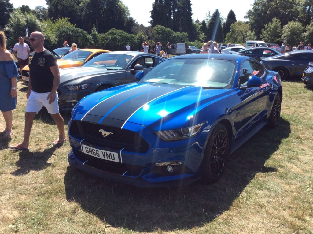 Ford Mustang velocity blue color