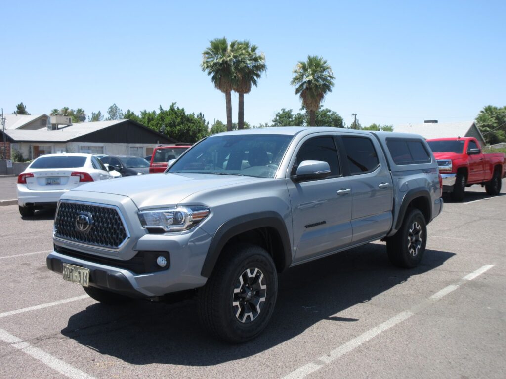 Cement gray Toyota Tacoma