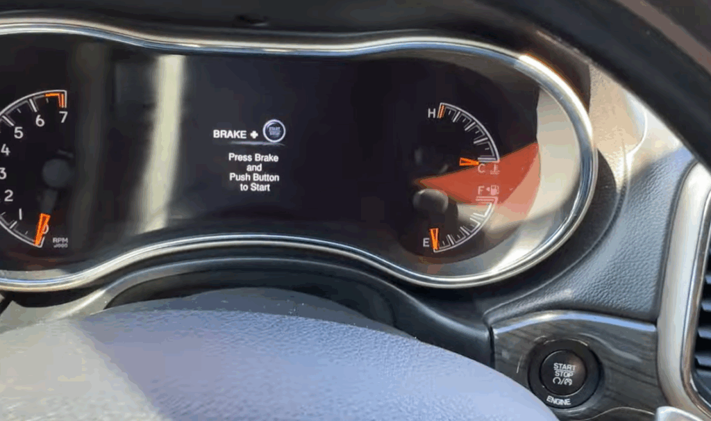 Jeep engine start button not lighting up