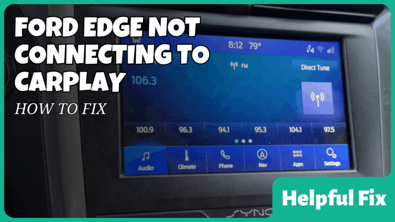 ford edge not connecting to carplay